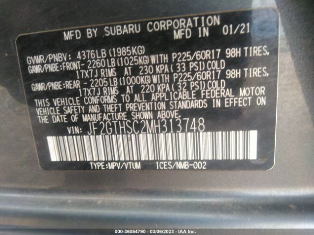 JF2GTHSC2MH313748 Subaru Crosstrek Sport