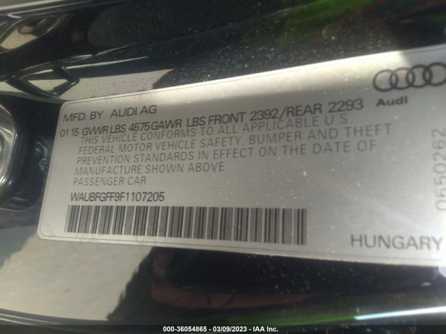 WAUBFGFF9F1107205 Audi S3/a3 2.0t Premium