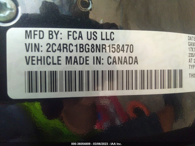 2022 Chrysler Pacifica, VIN: 2C4RC1BG8NR158470