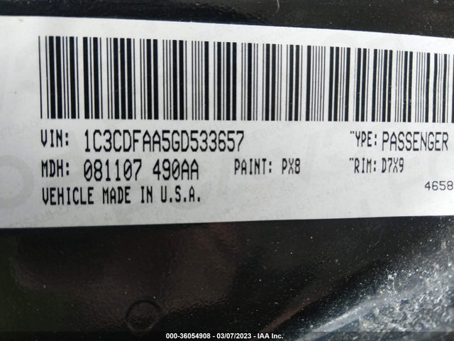 Dodge DART SE 2016 1C3CDFAA5GD533657 Image 10