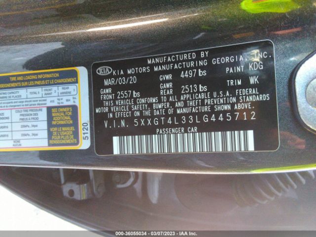 5XXGT4L33LG445712 KIA Optima Lx