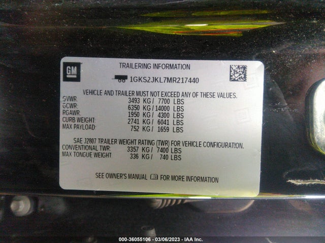 2021 GMC Yukon XL, VIN: 1GKS2JKL7MR217440