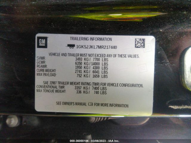 1GKS2JKL7MR217440 GMC YUKON XL DENALI