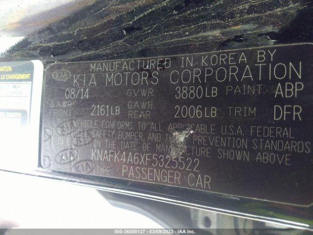 KNAFK4A6XF5325522 KIA FORTE LX