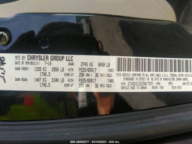 2C4RDGCG5ER477971 Dodge Grand Caravan Sxt