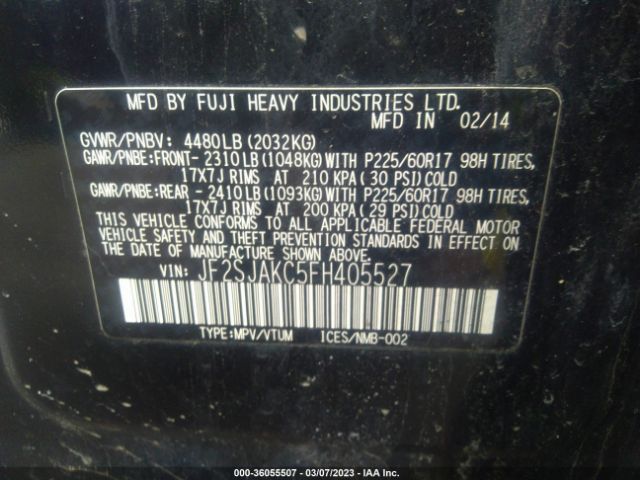 JF2SJAKC5FH405527 Subaru Forester 2.5i Limited