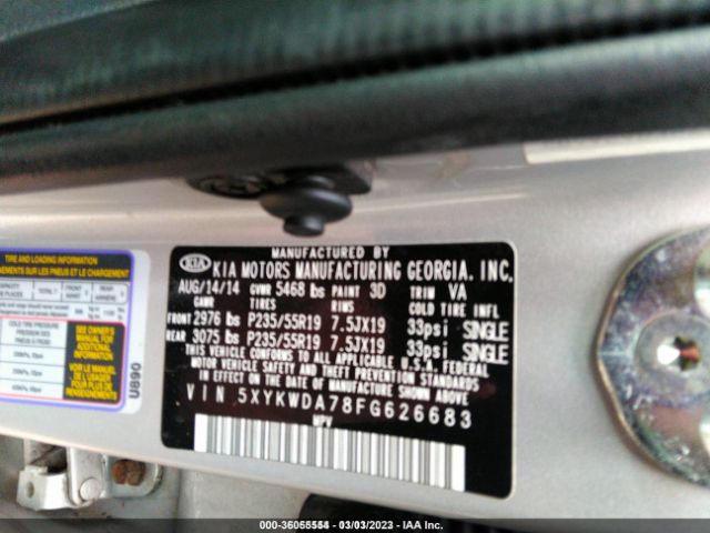 5XYKWDA78FG626683 KIA SORENTO SX