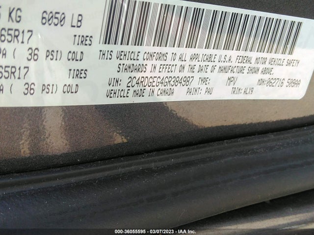 Dodge Grand Caravan R/t 2016 2C4RDGEG4GR384987 Image 9
