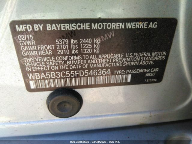WBA5B3C55FD546364 BMW 5 Series 535i Xdrive