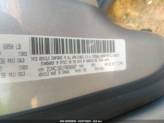 2C4RC1BG1FR696087 Chrysler Town & Country Touring