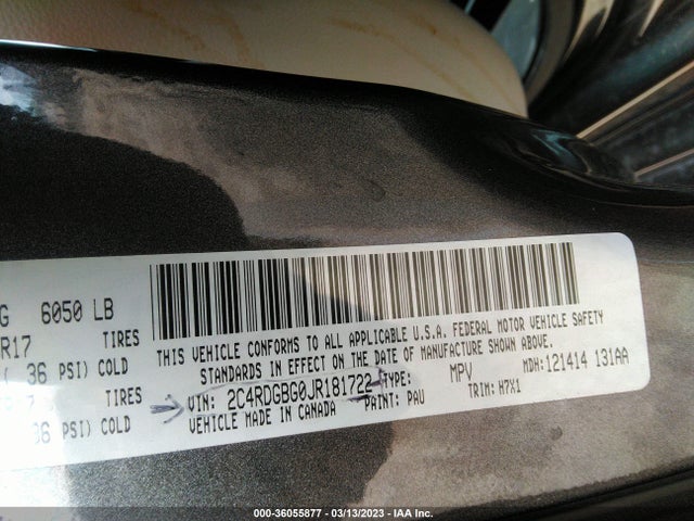 Dodge Grand Caravan Se 2018 2C4RDGBG0JR181722 Image 9