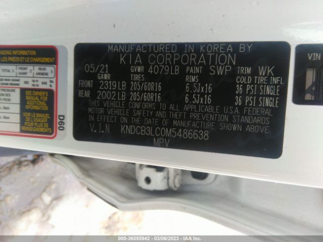 KNDCB3LC0M5486638 KIA NIRO LX