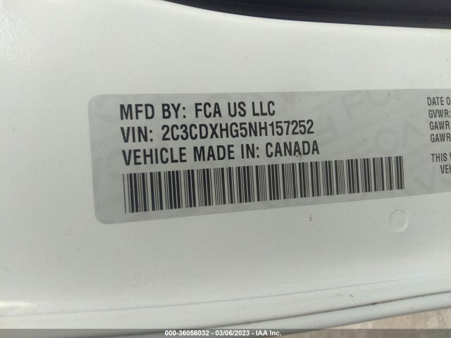 Dodge CHARGER GT 2022 2C3CDXHG5NH157252 Image 9