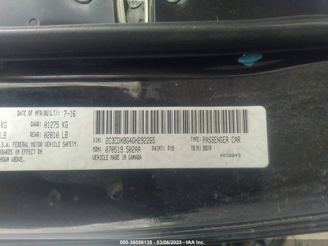 Dodge Charger Se 2016 2C3CDXBG4GH292265 Image 11