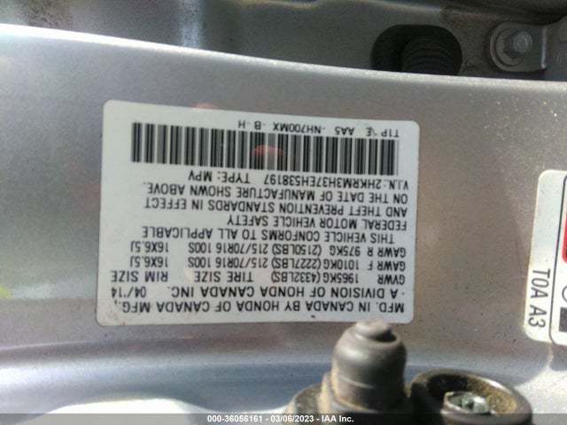 Honda CR-V LX 2014 2HKRM3H37EH538197 Image 9