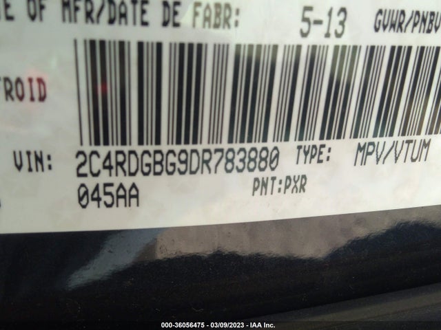 Dodge Grand Caravan Sxt 2013 2C4RDGBG9DR783880 Image 11