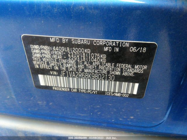 JF1VA2R68K9802130 Subaru Wrx Sti