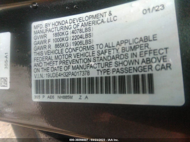 19UDE4H32PA017378 Acura Integra W/a-spec Package