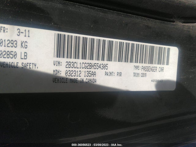 Dodge Charger Police 2011 2B3CL1CG2BH554305 Image 9