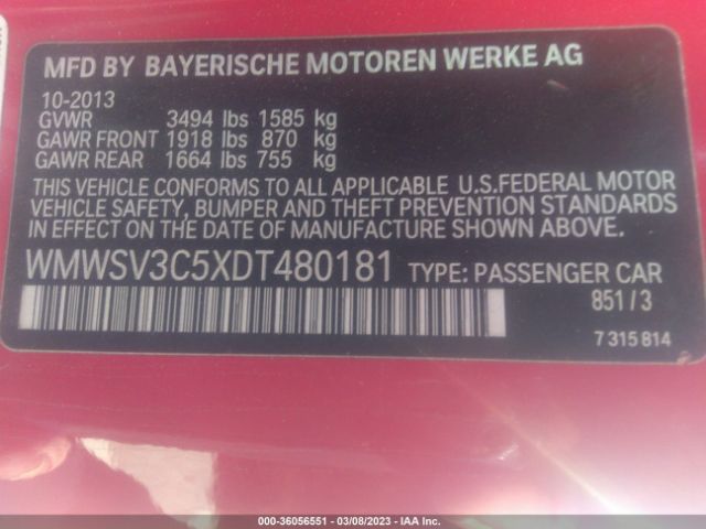 WMWSV3C5XDT480181 Mini Cooper Hardtop S