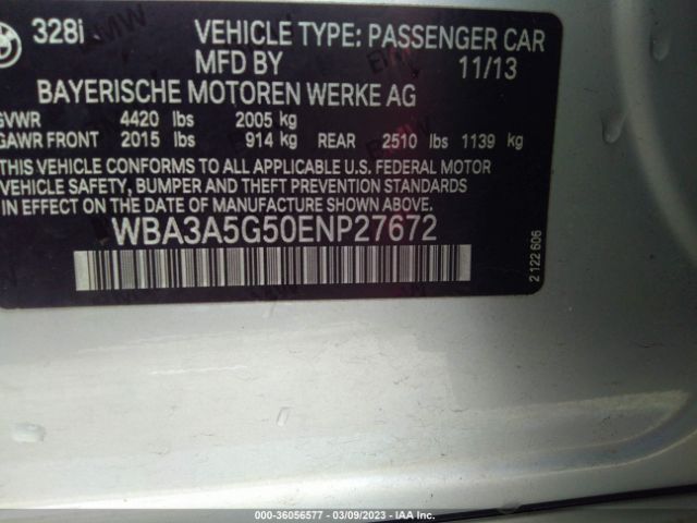 WBA3A5G50ENP27672 BMW 3 Series 328i