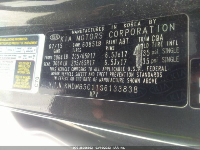 KNDMB5C11G6133838 KIA SEDONA LX