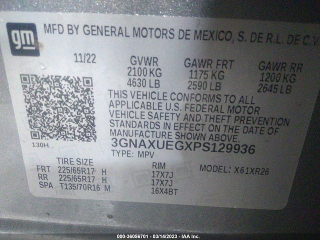 Chevrolet EQUINOX LT 2023 3GNAXUEGXPS129936 Image 10