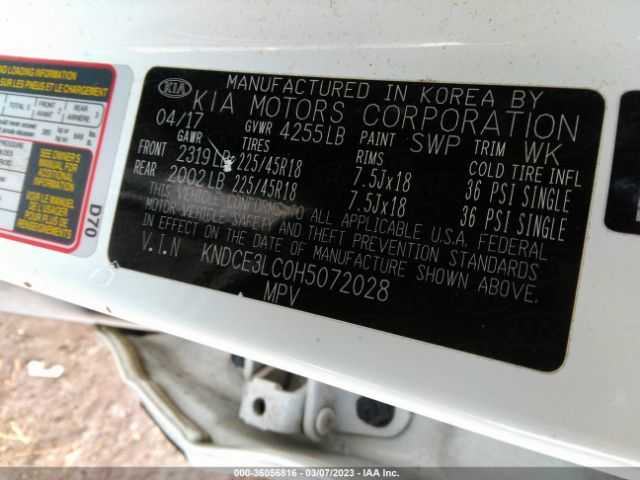 KNDCE3LC0H5072028 KIA Niro Touring