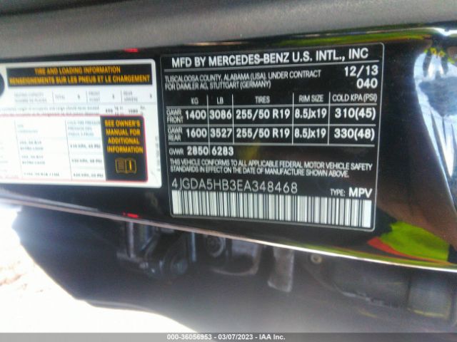 4JGDA5HB3EA348468 Mercedes-Benz M-class Ml 350