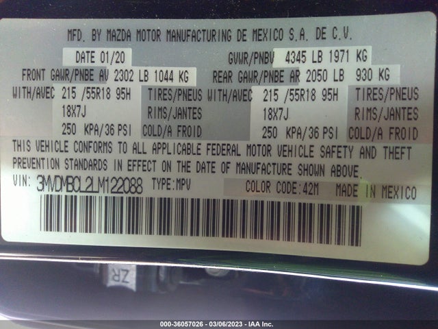 2020 Mazda CX-30, VIN: 3MVDMBCL2LM122088