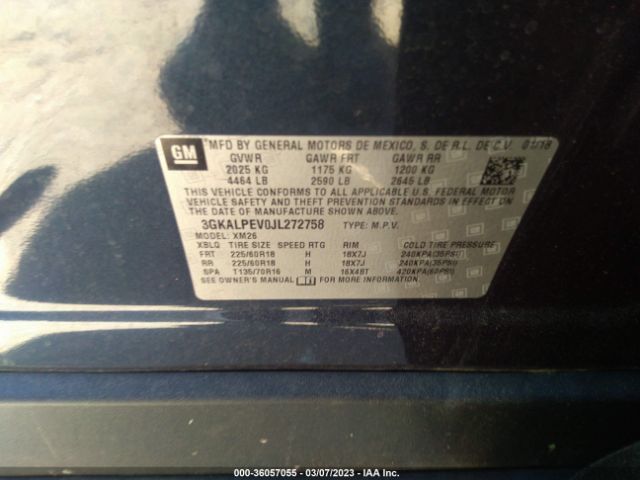 3GKALPEV0JL272758 GMC Terrain Slt