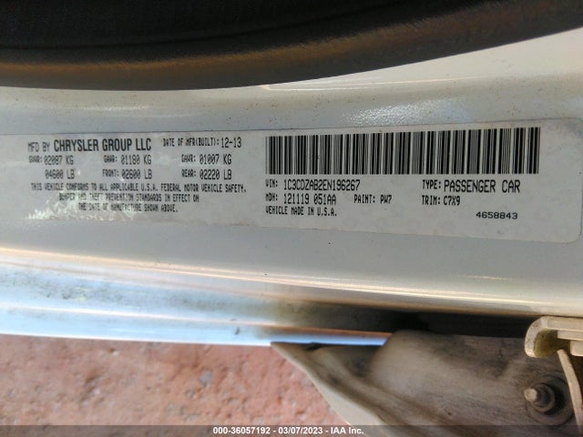 Dodge AVENGER SE 2014 1C3CDZAB2EN196267 Image 10