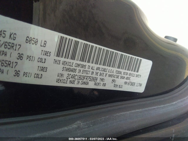 2C4RC1BG9FR752020 Chrysler Town & Country Touring