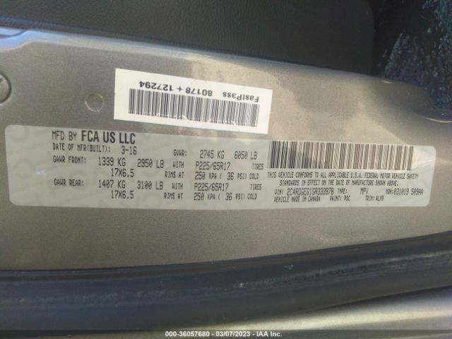 2C4RDGEG1GR333978 Dodge Grand Caravan R/t