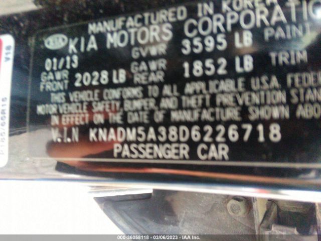 KNADM5A38D6226718 KIA RIO LX