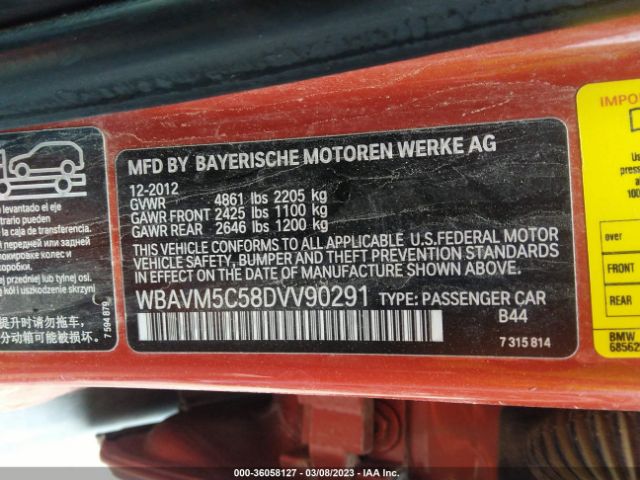 WBAVM5C58DVV90291 BMW X1 Xdrive35i