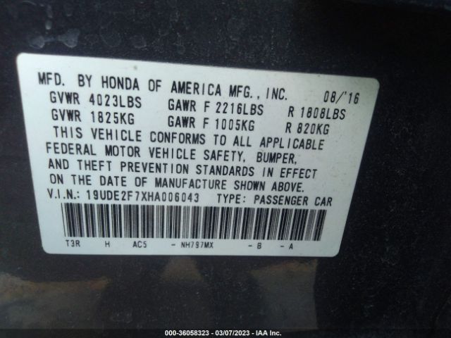 19UDE2F7XHA006043 Acura Ilx W