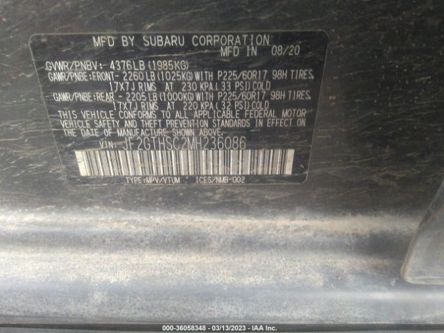 JF2GTHSC2MH236086 Subaru Crosstrek Sport