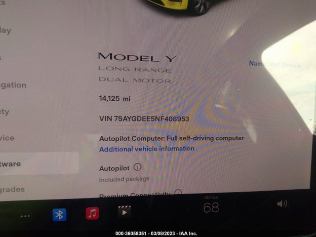Tesla Model Y Long Range 2022 7SAYGDEE5NF408953 Image 8