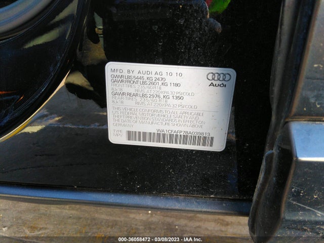 WA1CFAFP7BA039813 Audi Q5 2.0t Premium