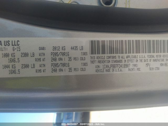 1C4NJPBB7FD418907 Jeep Patriot Sport