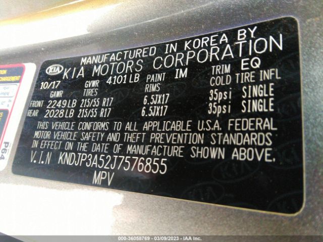 KNDJP3A52J7576855 KIA SOUL +