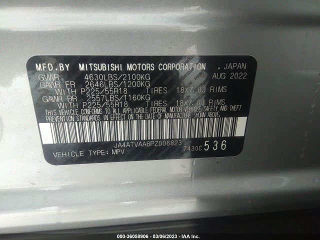 2023 Mitsubishi Eclipse, VIN: JA4ATVAA6PZ006823