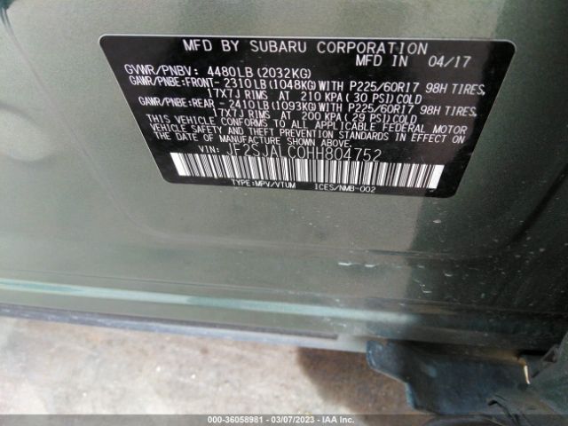 JF2SJALC0HH804752 Subaru Forester Limited