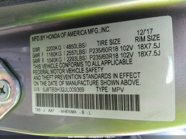 5J8TB3H32JL009369 Acura RDX