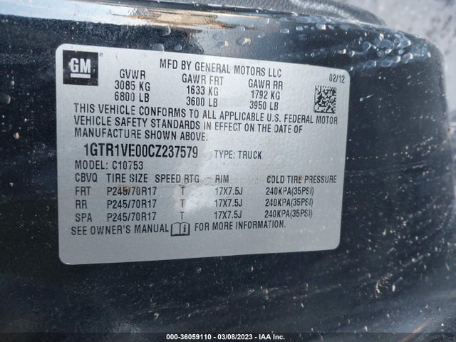 GMC Sierra 1500 Sle 2012 1GTR1VE00CZ237579 Image 9