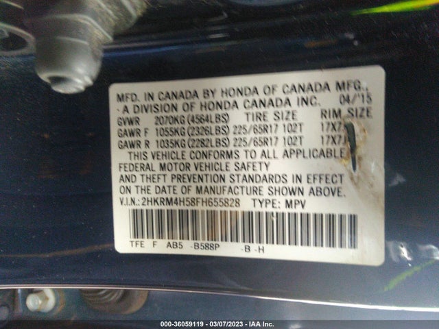 Honda CR-V EX 2015 2HKRM4H58FH655828 Image 10