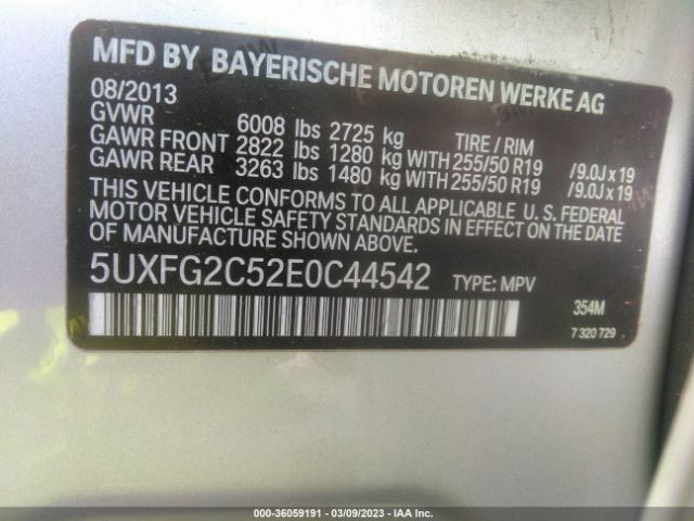 5UXFG2C52E0C44542 BMW X6 Xdrive35i