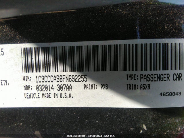 Chrysler 200 Limited 2015 1C3CCCAB8FN692255 Image 9