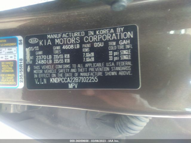 KNDPCCA22B7102255 KIA Sportage Ex